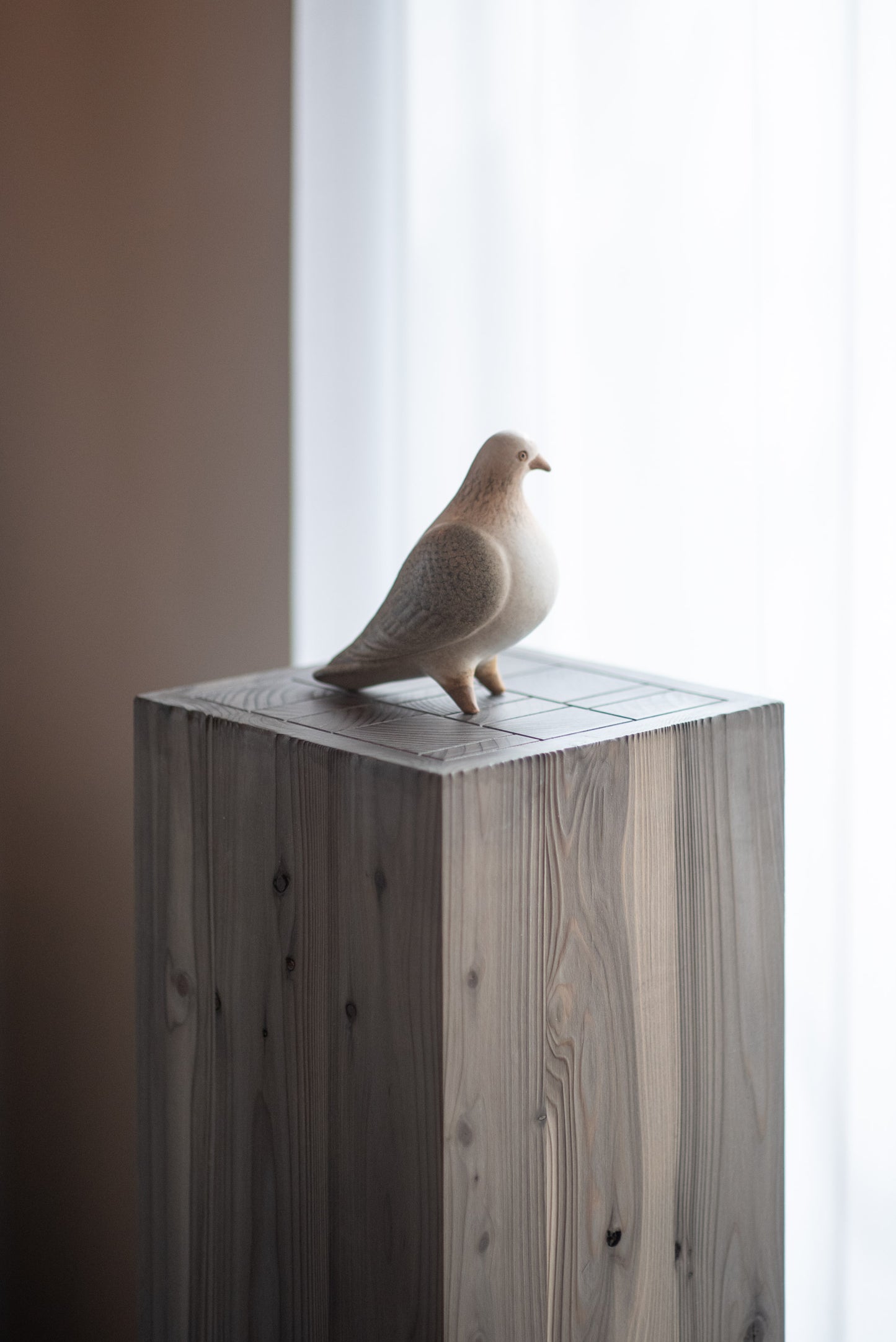 Japanese cedar pedestal -monolith-