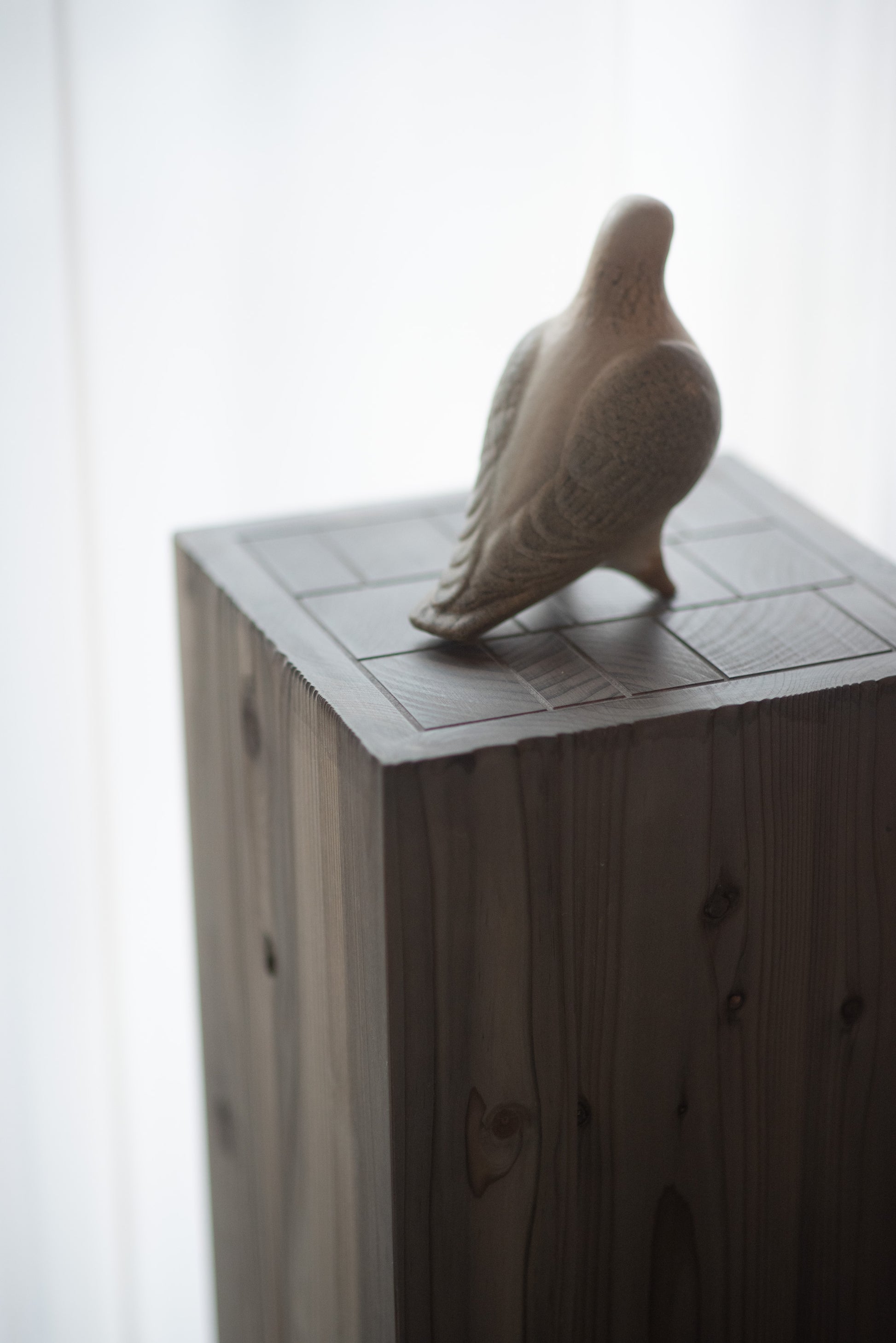 Japanese cedar pedestal -monolith-