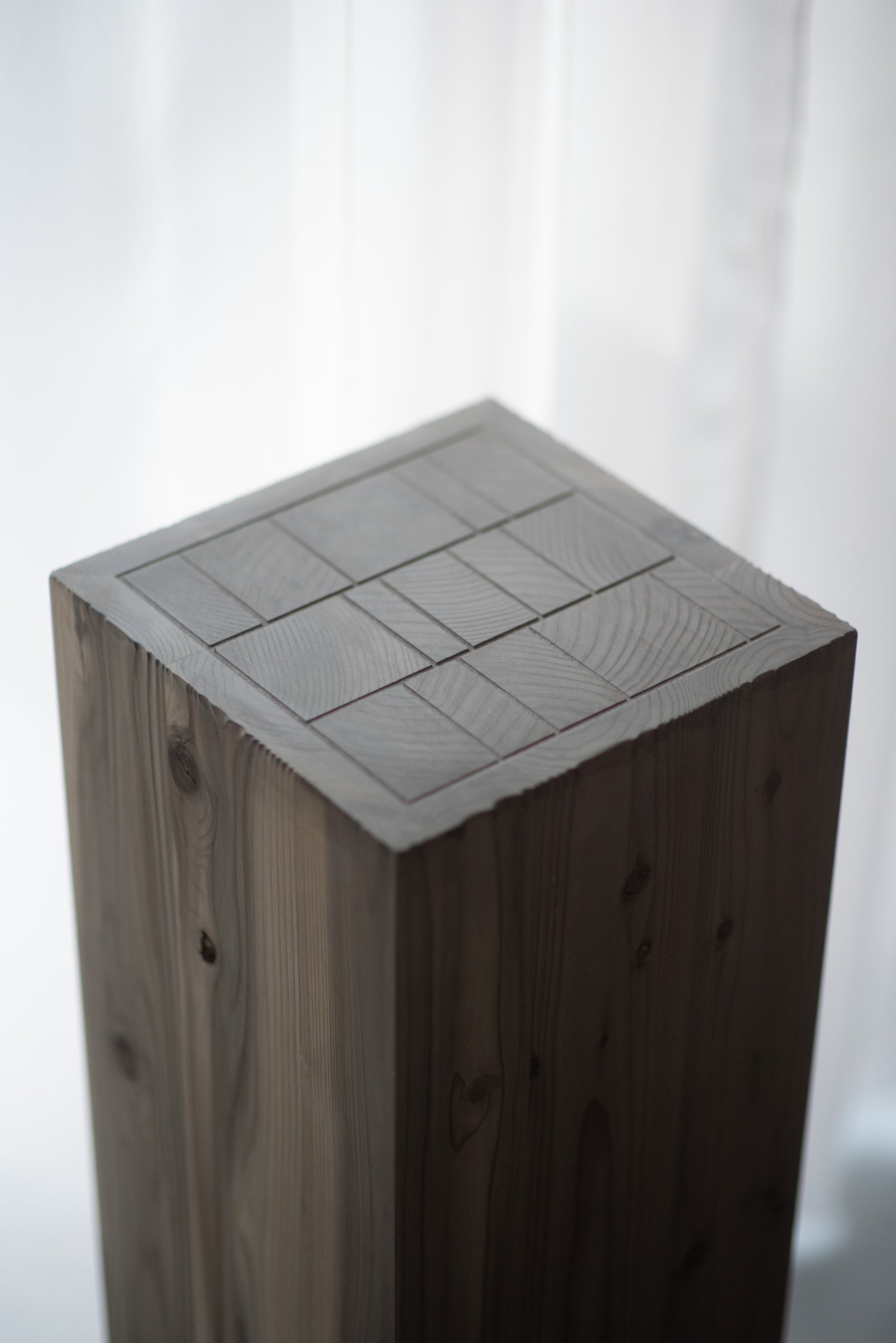 Japanese cedar pedestal -monolith-